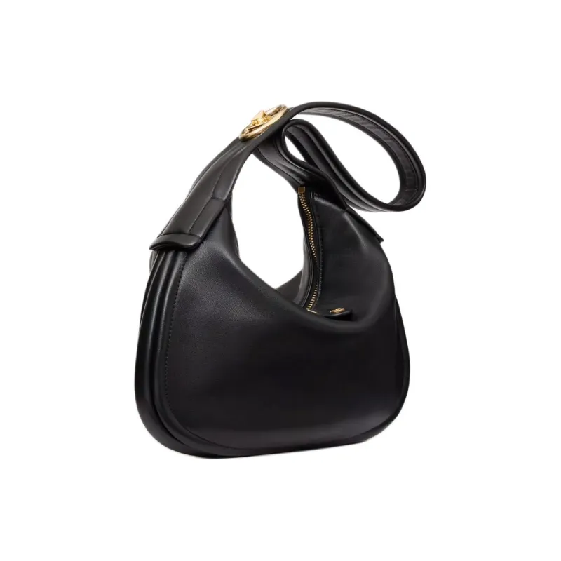 Valentino GARAVANI Leather Hobo Bag Handbag Shoulder Bag Women's Black-1