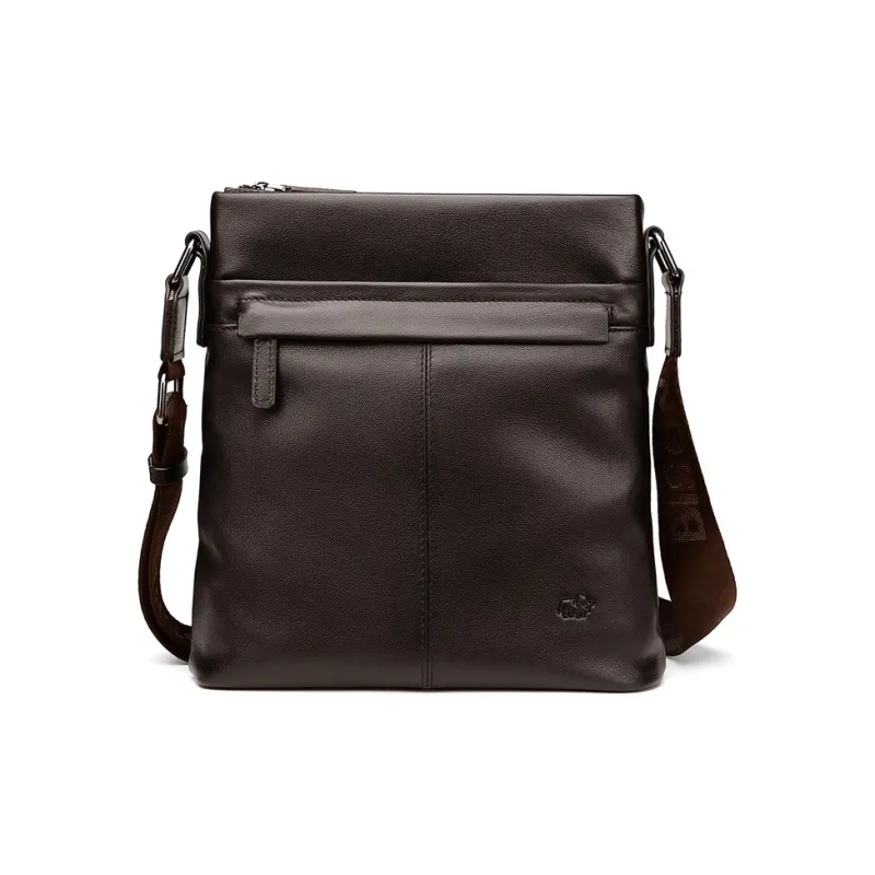 BISON DENIM Top Grain Cow Leather Crossbody Bag Backpack Shoulder Bag Regular Men's Black/Coffee-8