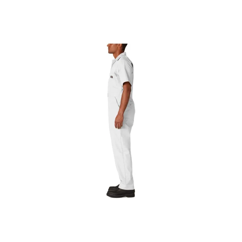 Dickies Short Sleeve Coveralls Jumpsuit Men's White-2