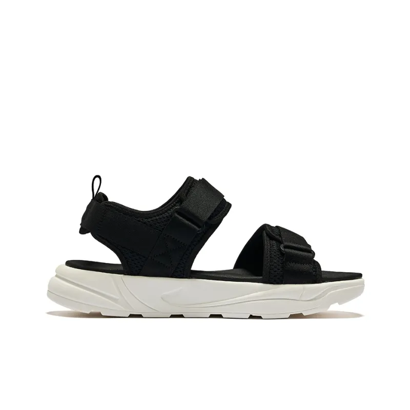 Erke Drifting Beach Sandals Men's Jet Black Microcrystal White-1
