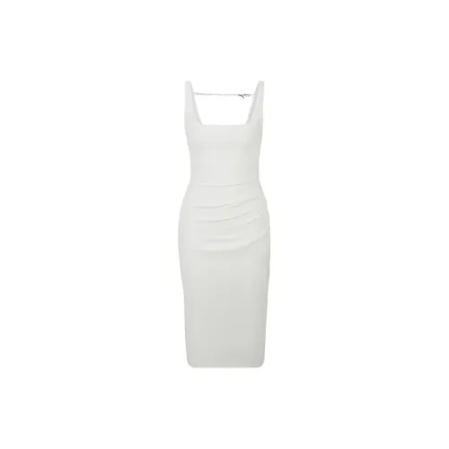 HUGO BOSS Sleeveless Dresses Women's White