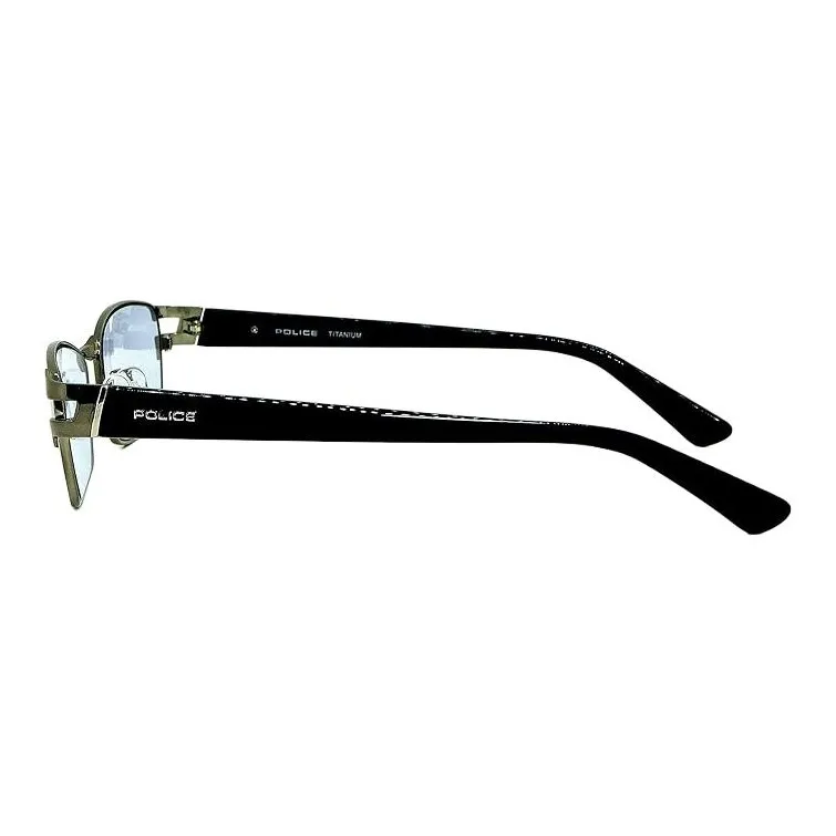 Police Plastic Titanium Irregular Shape Sunglasses Men's Silver-2