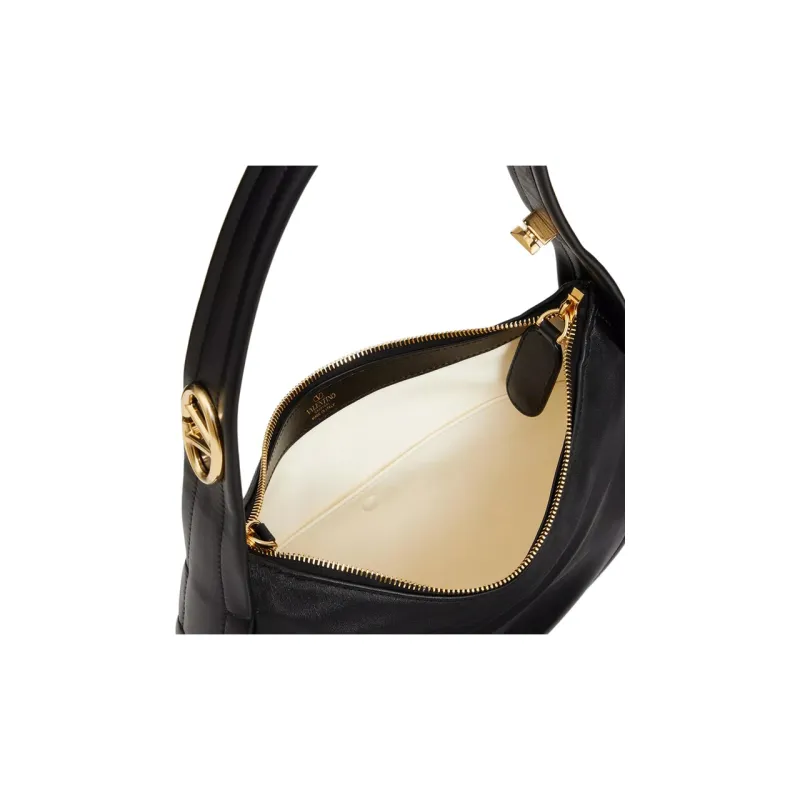Valentino GARAVANI Leather Hobo Bag Handbag Shoulder Bag Women's Black-6