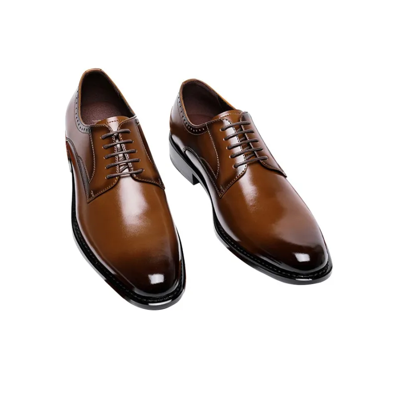 YEDANI Dress Shoes Men Low Top Black/Brown-7
