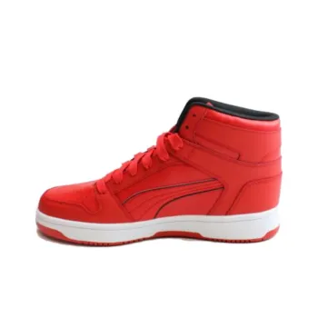 PUMA Rebound Layup Cushioning Wear-Resistant High-Top Skateboard Shoes Unisex Red
