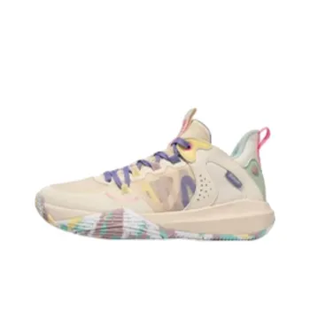 QIAODAN Cushioned Slip-Resistant Low-Top Basketball Shoes Men's Yellow
