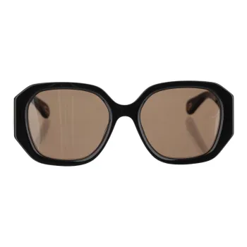Chloe Recycled Acetate Irregular Shape Sunglasses Women's Black