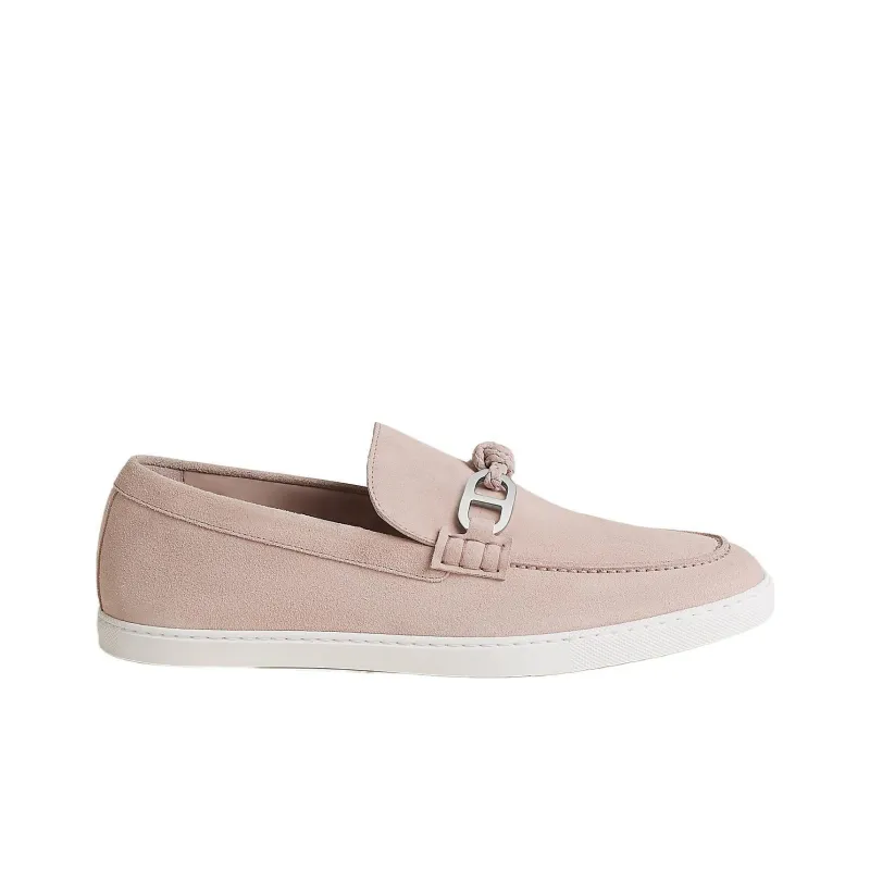 HERMES Ignacio Loafers Men's Pink-1