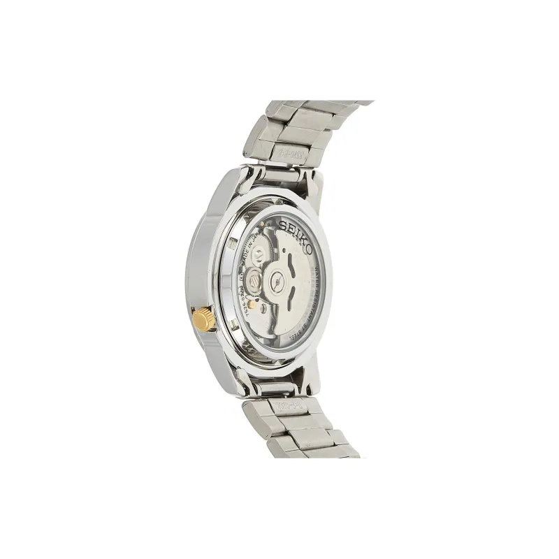 SEIKO Seiko5 Collection Automatic Mechanical Movement Stainless Steel Watchband Watch Men's Watches White Dial SNKK07J1-3