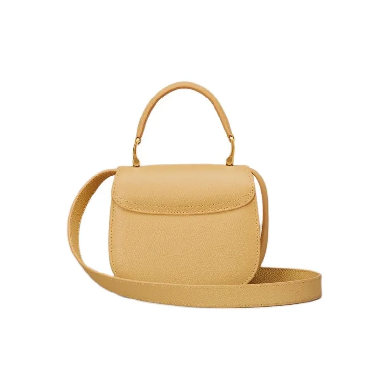 AMIPARIS Cow Leather Portable Crossbody Bag, Shoulder Bag Men's Yellow-2