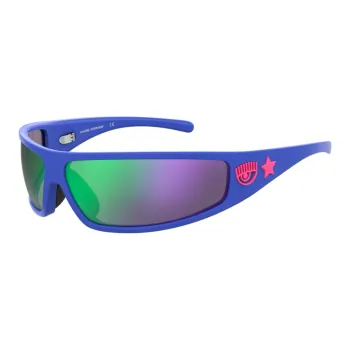 CHIARA FERRAGNI Injection-Molded Propionic Acid Irregular Shape Sunglasses Women's Blue