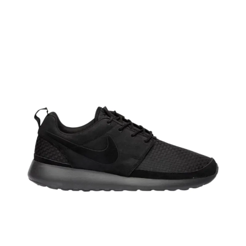 Nike Rosherun Cushioning, Wear Resistant Low Top Running Shoes Men's Black-1