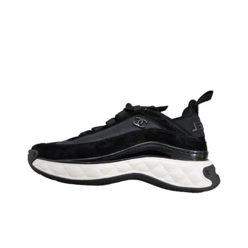 CHANEL Women's Velvet Calfskin & Mixed Fibers Sneaker 'Black' Women's-0