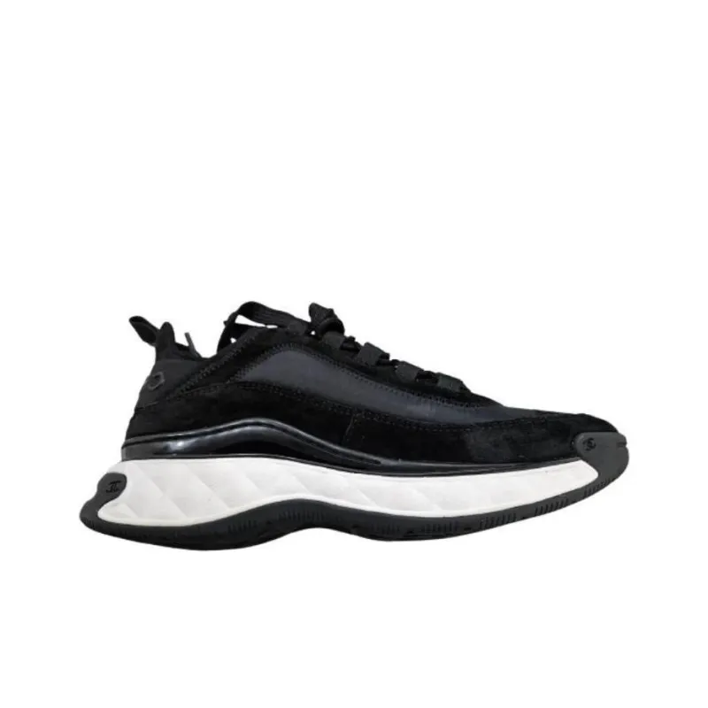CHANEL Women's Velvet Calfskin & Mixed Fibers Sneaker 'Black' Women's-1