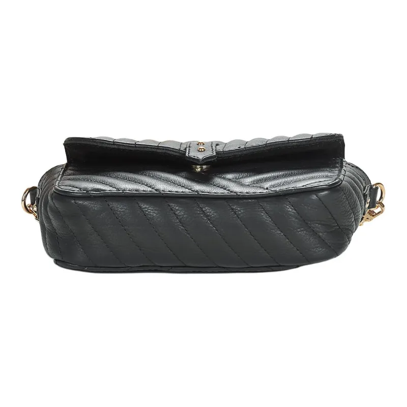 Petite Mendigote Cow Leather Crossbody Bag Shoulder Bag Women's Black-3