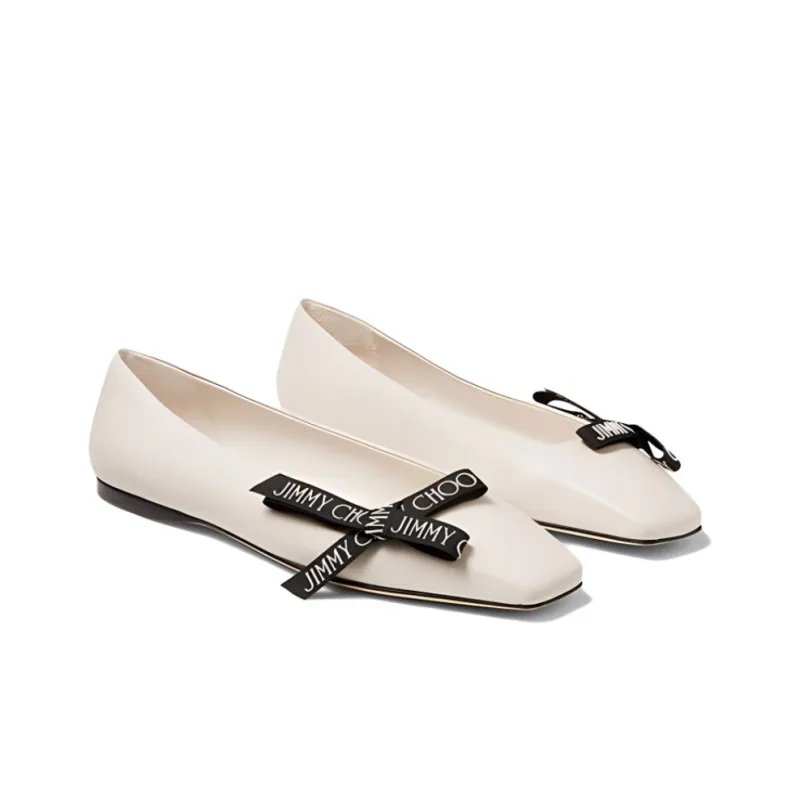 Jimmy Choo Veda Logo-bow Ballerina Pumps-2