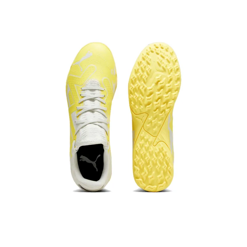 PUMA Future Play TT Rubber Broken Studs Slip Resistant Soccer Shoes Men's Yellow White-3