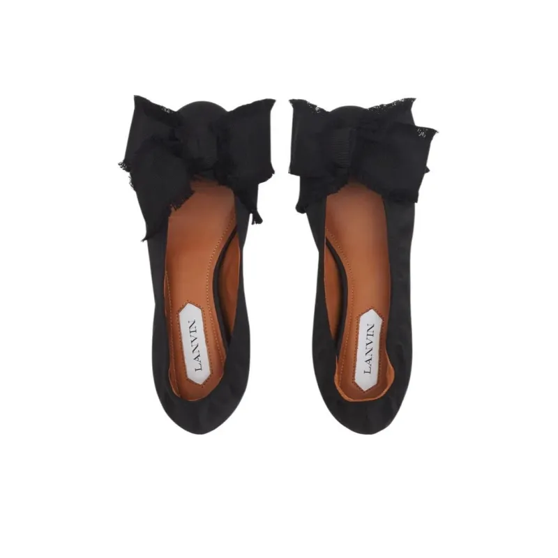 Lanvin Bow-embellished Ballerina Shoes-3