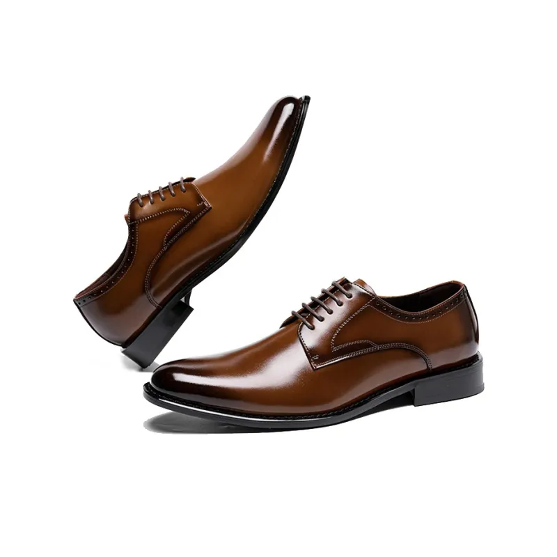YEDANI Dress Shoes Men Low Top Black/Brown-8