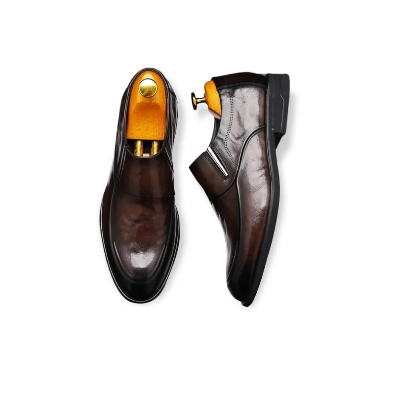 YEDANI Dress Shoes Men Low Top Black/Brown-9