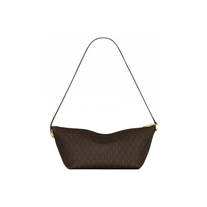 SAINT LAURENT Monogramme Canvas With Smooth Leather Shoulder Bag, Portable Crossbody Bag Women's-4