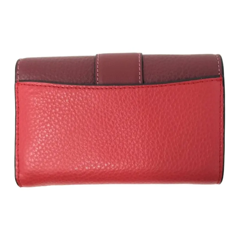 COACH Grace Leather Wallet Medium Size Women's Burgundy & Red-3