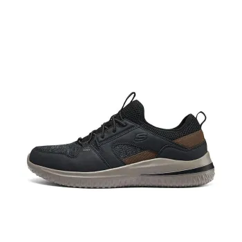 Skechers Delson 3.0 Cushioning, Wear Resistant Low Top Casual Shoes Men's Black Gray
