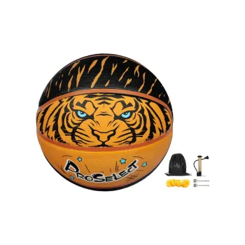 ProSelect Rubber Basketball Yellow Black Size 5 Ball Training Kids'