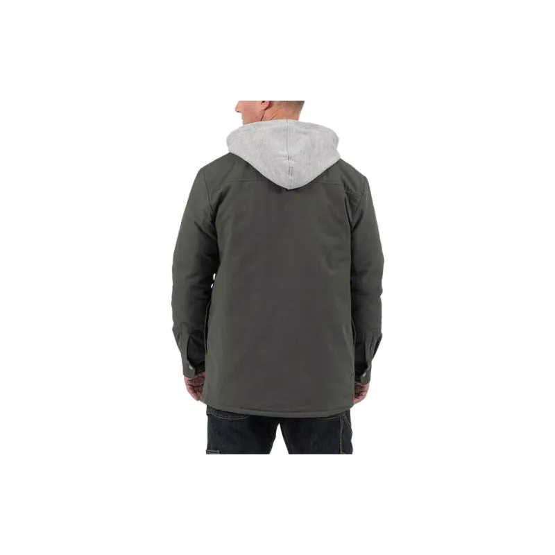 Dickies Duck Hooded Shirt Jacket Jackets Coats Men's Olive Green-1