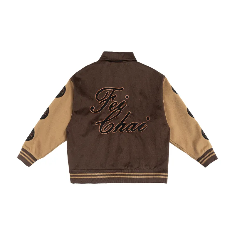 FEICHAI Baseball Jacket Unisex Coffee-1