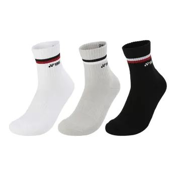 YONEX Mid Calf Socks Women's 3 Pack Multicolor