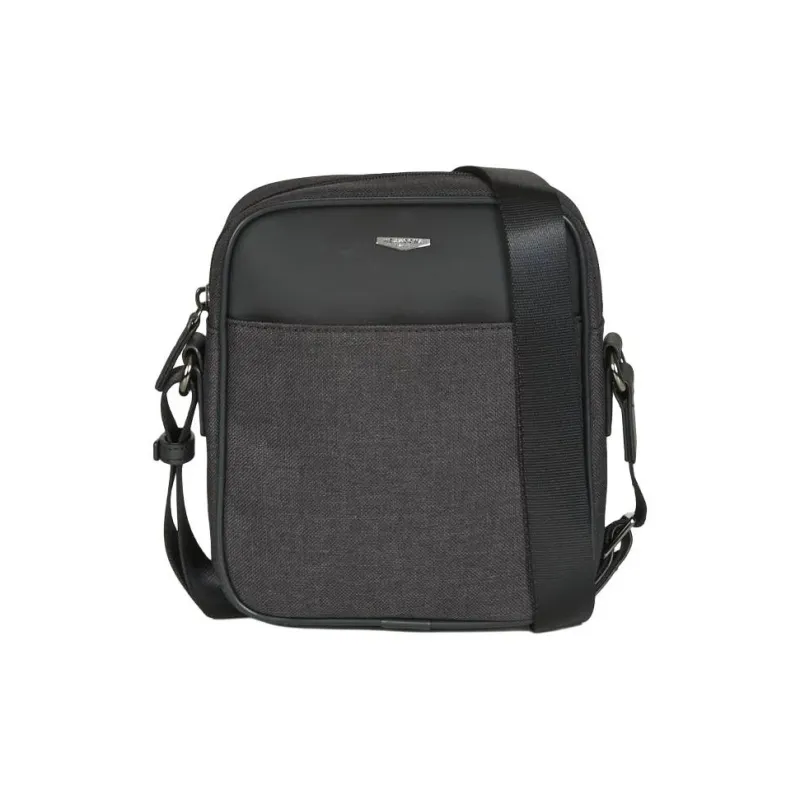 H HEXAGONA PARIS Synthetic Material Crossbody Bag Regular Unisex Black-0