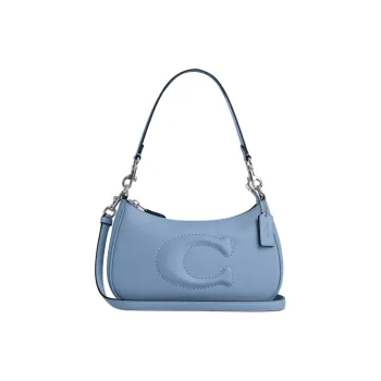 COACH Teri Leather Portable Crossbody Bag, Shoulder Bag Women's Blue