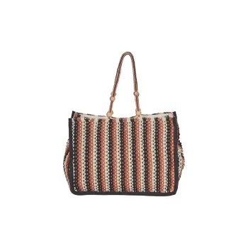 Petite Mendigote Fabric Tote Bag, Shopping Bag, Shoulder Bag, Handbag Women's Brown