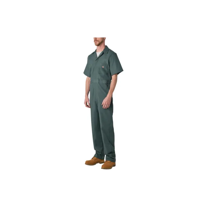 Dickies Short Sleeve Coveralls Jumpsuit Men's Green-2