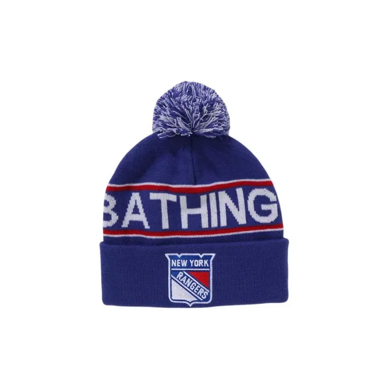 Bape X Mitchell & Ness Nhl Pom Beanie-1