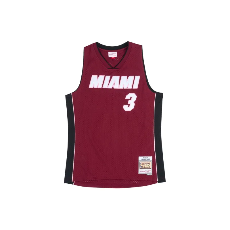 Mitchell & Ness Basketball Jersey 12 13 Season, Miami Heat, Dwyane Wade Size 3 Unisex Red-1