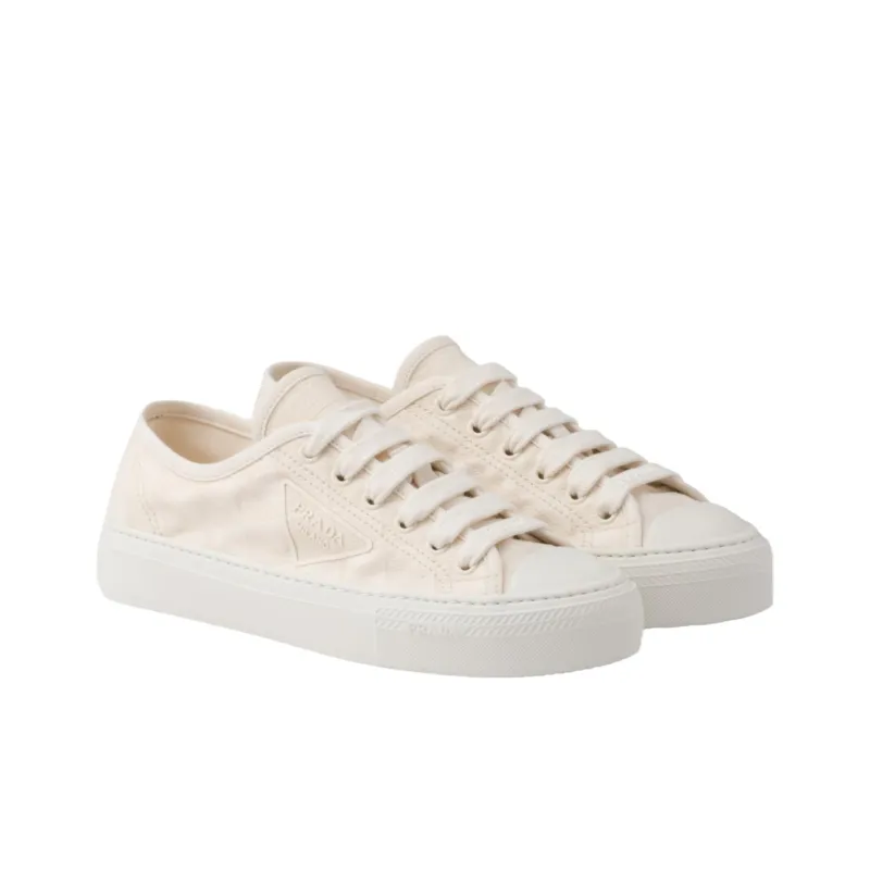 PRADA Triangle-logo Canvas Sneakers-2