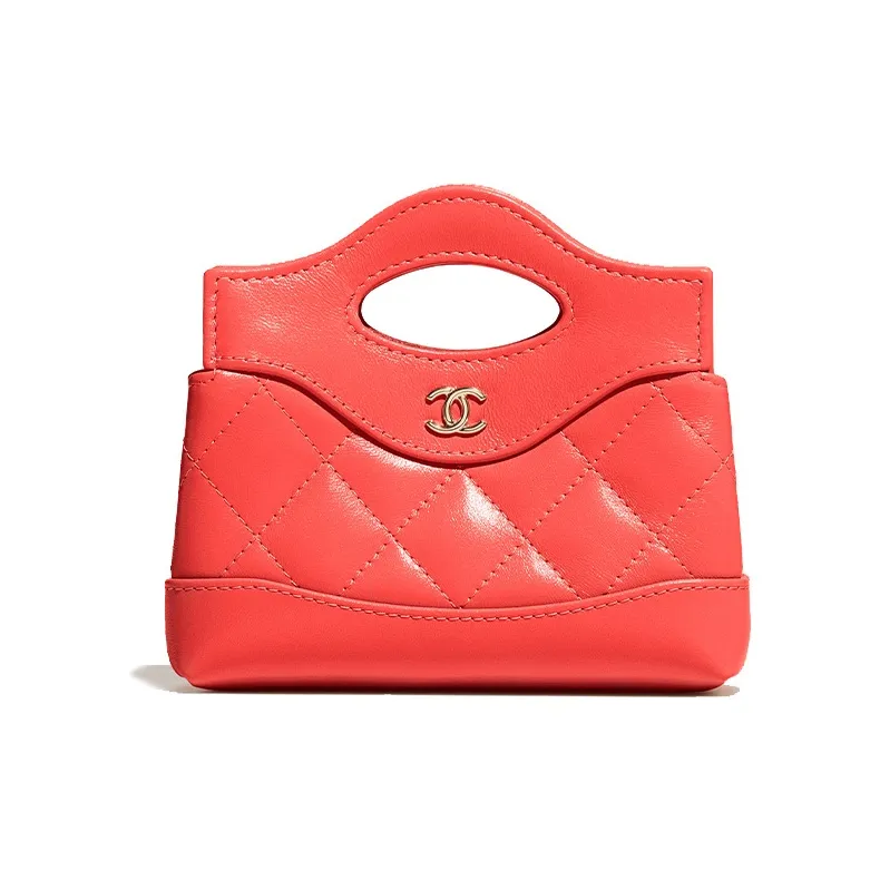 CHANEL Bright Lambskin Handbag, Shoulder Bag, Crossbody Bag Women's Rouge Red-2
