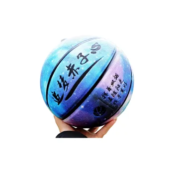 Canle Moisture Absorbing Leather Basketball Blue Purple Size 7 Ball Training Unisex