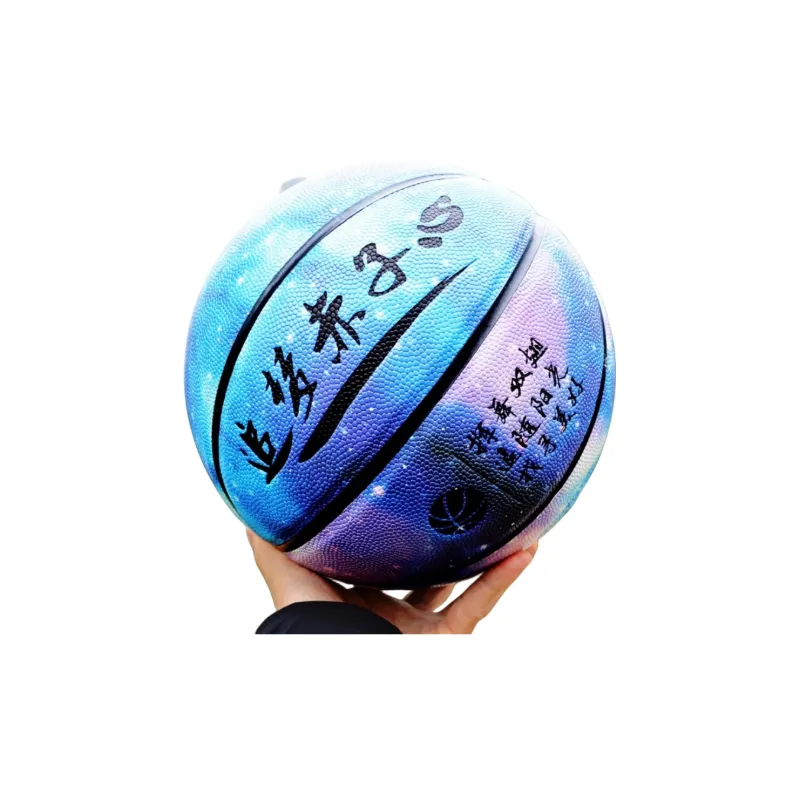 Canle Moisture Absorbing Leather Basketball Blue Purple Size 7 Ball Training Unisex-0