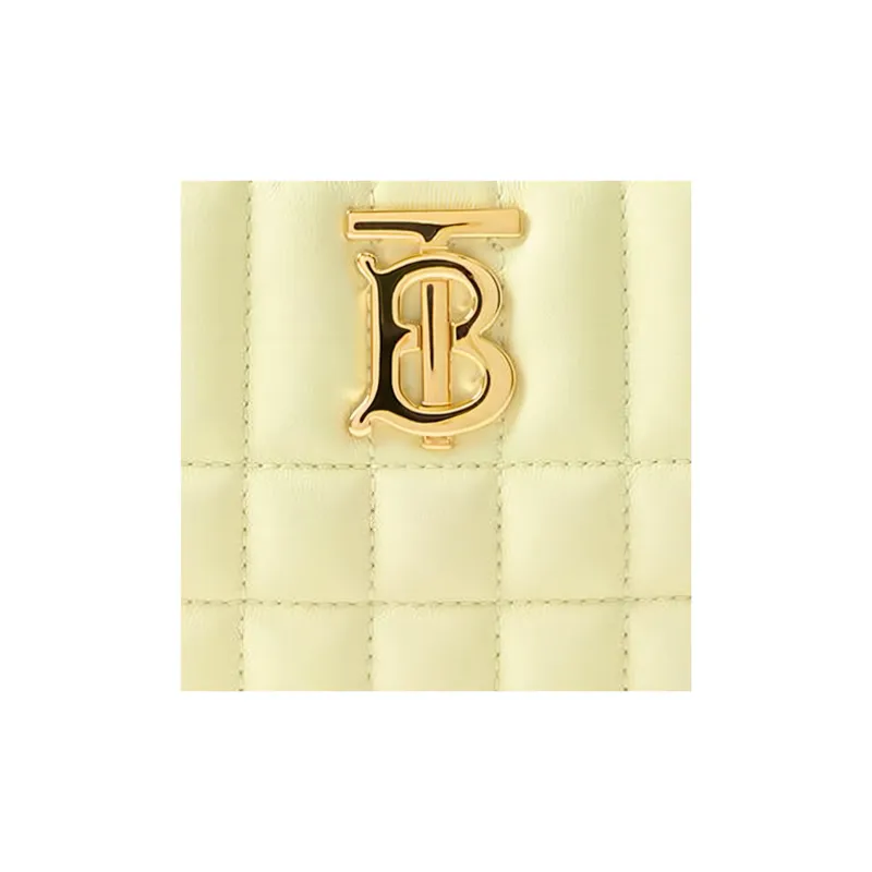 Burberry Lola Lola Bag Quilting Leather Camera Bag Shoulder Bag Crossbody Bag Mini Women's Cool Lemon-3