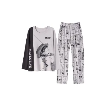 Close fitting Areas Pajama Set Men's