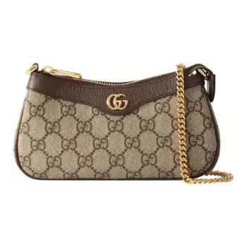 GUCCI Ophidia Canvas With Leather Pochette, Shoulder Bag Shoulder Bag, Handbag Women's