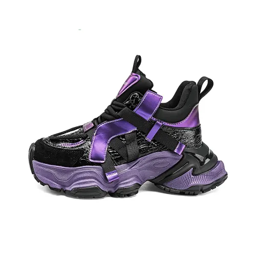 JEANSWEST Mecha Battle Boots Cushioning Height Increasing Wear-Resistant Slip-Resistant Mid-Top Chunky Sneakers Women's