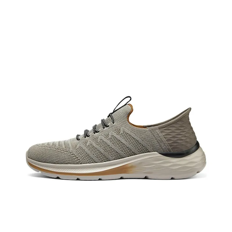 Skechers Slip-Resistant Quick Dry Low-Top Running Shoes Men's Tan-0