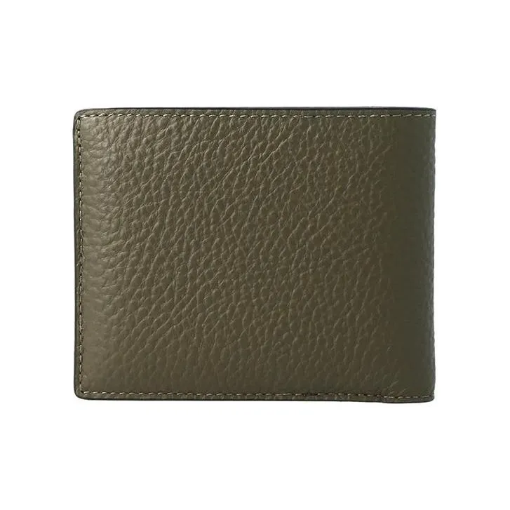 COACH 3 IN 1 Wallet Pebbled Leather Wallet Regular Men's Olive Green Beige Multicolor-2