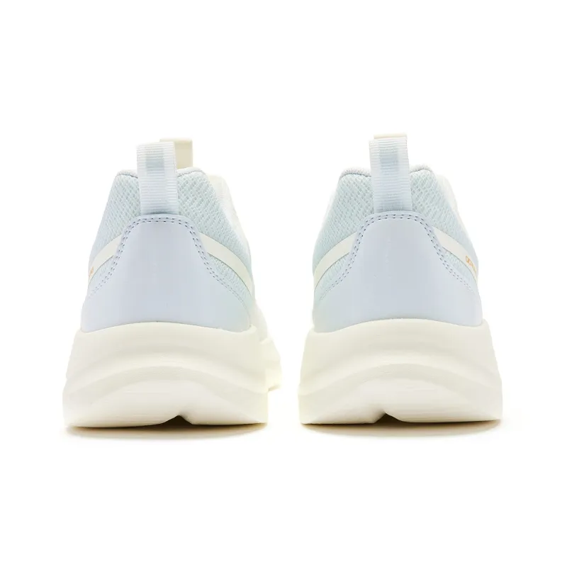 QIAODAN Balance Lightweight Low Top Running Shoes Men's White Blue-5