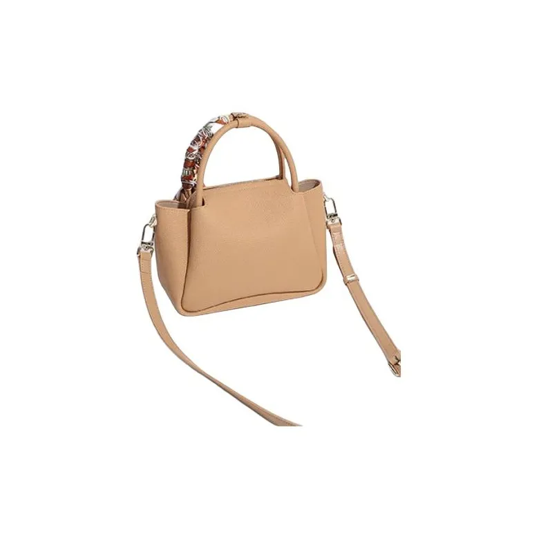 HONGU Cow Leather Crossbody One Shoulder Handbag Trumpets Women's Light Brown-6
