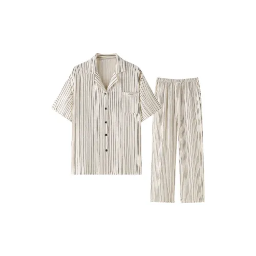 MEITENG Pajama Set Summer Women's Apricot